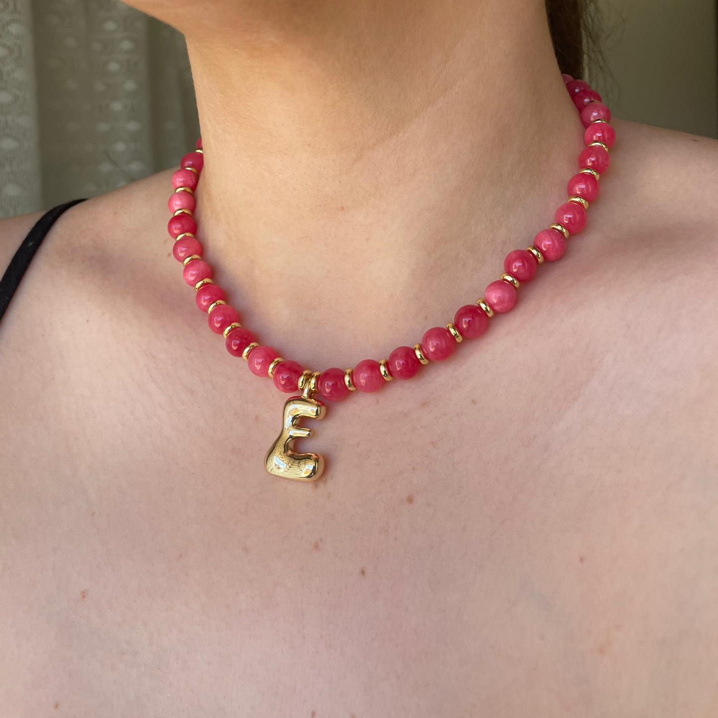 ZUNI INITIAL SILVER - RHODOCHROSITE