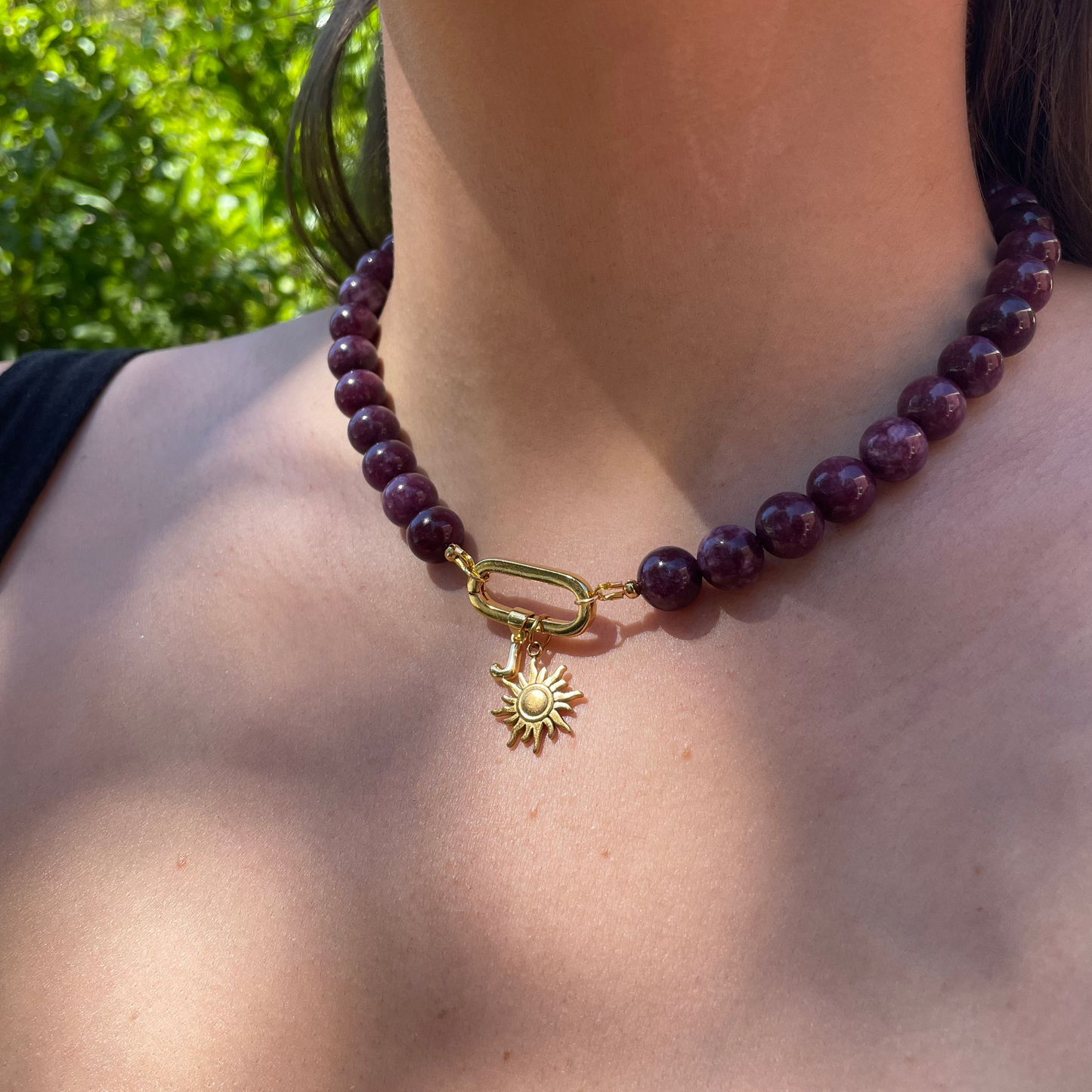 POSIE NECKLACE - PURPLE RUBY