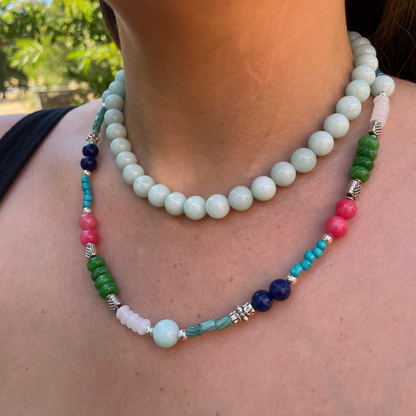POSIE NECKLACE - BLUE AMAZONITE